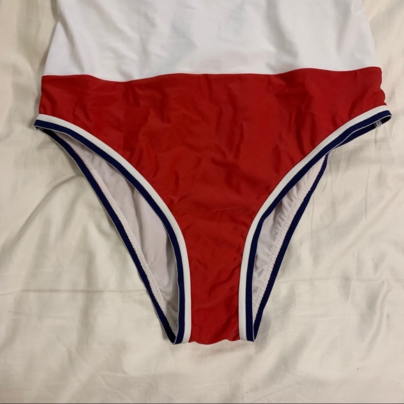 high leg one-piece bathing suit - Picture 2 of 7